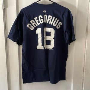 New York Yankees Didi Gregorius navy blue tee